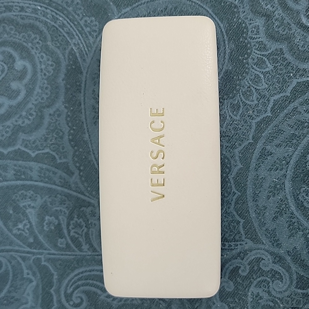 Versace White Clamshell Eyeglasses Case No Glasses Case Only
